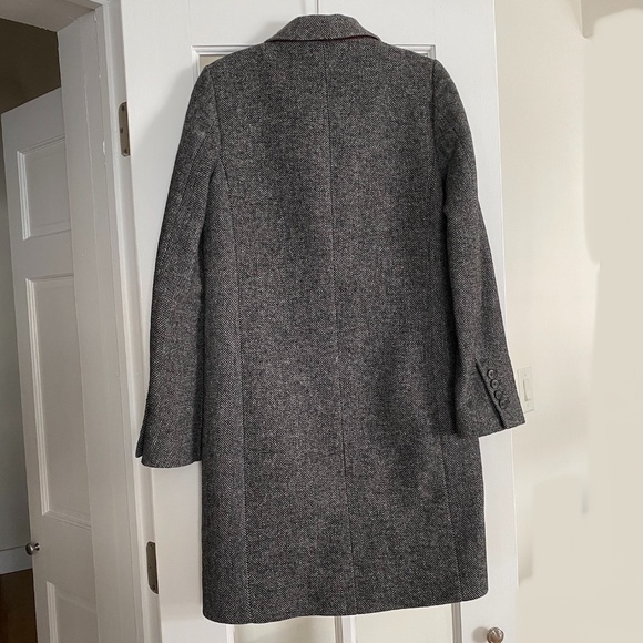 Zara Women Gray Masculine Herringbone Coat XS - Picture 5 of 14